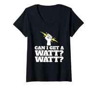 Donna Elettricista Posso Ottenere Un Watt Watt Maglietta con Collo a V