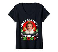 Donna Elf Does Someone Need a Hug Maglietta con Collo a V