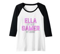 Donna Ella Gamer Girl Halloween Costume per Gen Z Gaming Ella Maglia con Maniche Raglan
