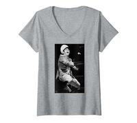 Donna Elton John Jump Up! Tour Era Occhi Azzurri 1982 Maglietta con Collo a V