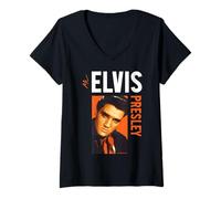Donna Elvisly Yours Elvis Presley Il re del Rock 'n' Roll retrò Maglietta con Collo a V