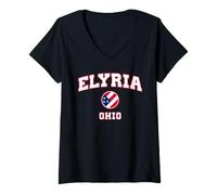Donna Elyria Ohio (Ohio) Maglietta con Collo a V