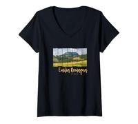 Donna Emilia-Romagna Paesaggio Italia Souvenir Vintage Maglietta con Collo a V