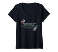 Donna Emily Dickinson - Maglietta con Citazione letteraria Hope Thing Feathers Maglietta con Collo a V
