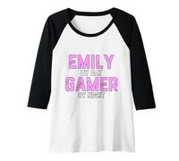 Donna Emily Gamer Girl Costume di Halloween per Gen Z Gaming Emily Maglia con Maniche Raglan