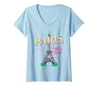 Donna Emily in Paris Eiffel for Paris Maglietta con Collo a V