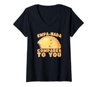 Donna Empanada Pun Empa-Nada paragona a Te Foodie Maglietta con Collo a V