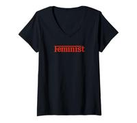 Donna Empowered Women Empower the World - Feminist Statement tees Maglietta con Collo a V