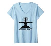 Donna Empowered, Women Yoga Flow Inspirational Graphic Maglietta con Collo a V