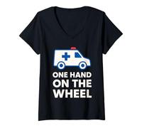 Donna EMT Paramedic Primo soccorritore EMT Life Emergency Medical Maglietta con Collo a V