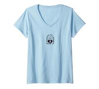 Donna Enemies To Lovers Vintage Retro Tattoo Style Maglietta con Collo a V