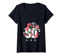 Donna Enjoy Back To 90's Gracias Tees, I Love 90's Graphic Design Maglietta con Collo a V