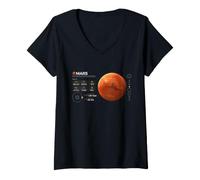 Donna Enjoy Occupy Mars, Enjoy Space Occupy Mars Quotes Graphic Maglietta con Collo a V