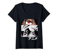 Donna Enjoy Wear Cool Japanese Anime Manga Characters Graphic Maglietta con Collo a V
