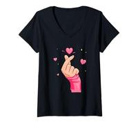 Donna Enjoy & Wear Cute Happy Valentine's Day Love Graphic Design Maglietta con Collo a V