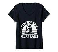 Donna Entusiasti di Pilates Stretch Now Relax Later Pilates Maglietta con Collo a V