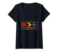 Donna Equality Is Greater Than Division Juneteenth Afro Men Women Maglietta con Collo a V