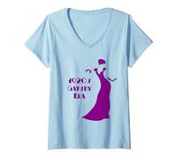 Donna Era Gatsby Anni '20 Maglietta con Collo a V