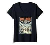 Donna Era glaciale Fun Run 10 000 a.C Maglietta con Collo a V