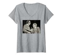 Donna Eric Morecambe e Ernie Wise sul palcoscenico di Cazzo Barnatt Maglietta con Collo a V