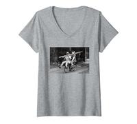 Donna Eric Morecambe E Tom Baker Morecambe & Wise Doctor Who Maglietta con Collo a V