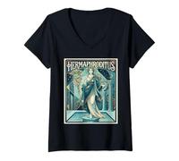 Donna Ermafrodito - Mitologia Greca Storia dell'antica Grecia Maglietta con Collo a V