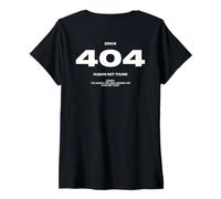 Donna ERROR 404 X HUMAN NOT FOUND. Sorry! Maglietta con Collo a V