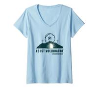 Donna Es Ist Vollbracht - Passover Easter Jesus Empty Tomb German Maglietta con Collo a V