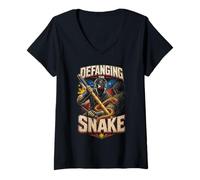 Donna Escrima Arnis Arti Marziali Defanging The Snake Maglietta con Collo a V