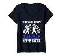 Donna Escrima Arti Marziali Arnis Masters Never Break Maglietta con Collo a V