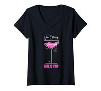 Donna Escursione Ragazze Beach Drink New Orleans Louisiana Maglietta con Collo a V