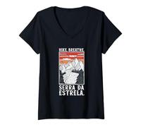 Donna Escursione - Serra da Estrela Maglietta con Collo a V