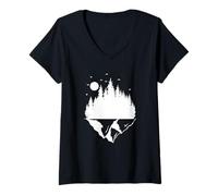 Donna Escursioni nella Foresta Maglietta con Collo a V