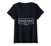 Donna Esquire Est 2023 Maglietta con Collo a V