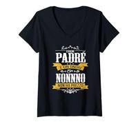Donna Essere Padre È Un Onore Essere Nonno Non Ha Prezzo Maglietta con Collo a V