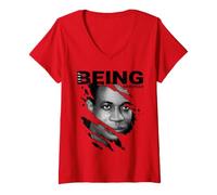 Donna Essere Solo Kwame Nkrumah Maglietta con Collo a V
