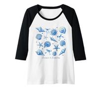 Donna Estate & Conchiglie Costiera Spiaggia Stella Marina Conchiglie Fiocchi Cuori Maglia con Maniche Raglan