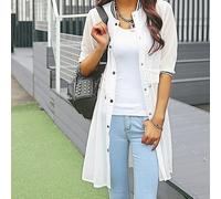 Donna Estate Vintage Giacca Kimono Casual Lungo Chiffon Cardigan S-3XL Taglie