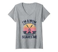 Donna Estensione Ciglia Mamma Estetista Umoristico Design Maglietta con Collo a V