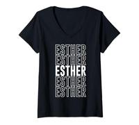 Donna Ester Maglietta con Collo a V