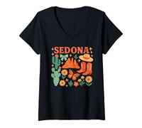 Donna Estetica occidentale di Sedona Desert Coquette Maglietta con Collo a V