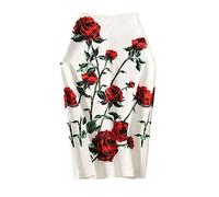 Donna Estive Boho Lunga Gonna Elegante Elasticizzata Maxi Gonna Con Stampa Vita Elastica Svasato Midi Gonne Al Ginocchio Lembo Elastico Vita Alta Lunghezza Media Donne (Multicolore 12,XXL,XXL)