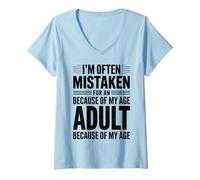 Donna età Adulta Divertente sbagliata Maglietta con Collo a V