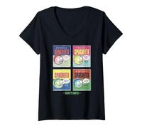 Donna Etica Spaghetti Cartoon Character Art Maglietta con Collo a V