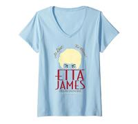 Donna Etta James Esquire Show Bar Montréal Québec 1968 Maglietta con Collo a V