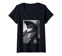 Donna Eugene Reynolds Il Revillos New Wave David Corio Maglietta con Collo a V