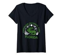 Donna Everglades National Park Florida Ci vediamo dopo Alligator Maglietta con Collo a V