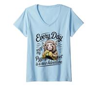 Donna Every Day with My Pygmy Marmoset Nuova Avventura Citazione Maglietta con Collo a V