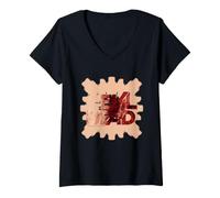 Donna Evil Dead Horror 2013 Film Logo Halloween Maglietta con Collo a V