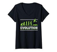 Donna Evolution Jumping Trampoliner Trampolino Trampolino Maglietta con Collo a V